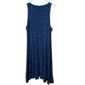 Athleta Sleeveless High neck knee length cheetah print dress Small petite #750